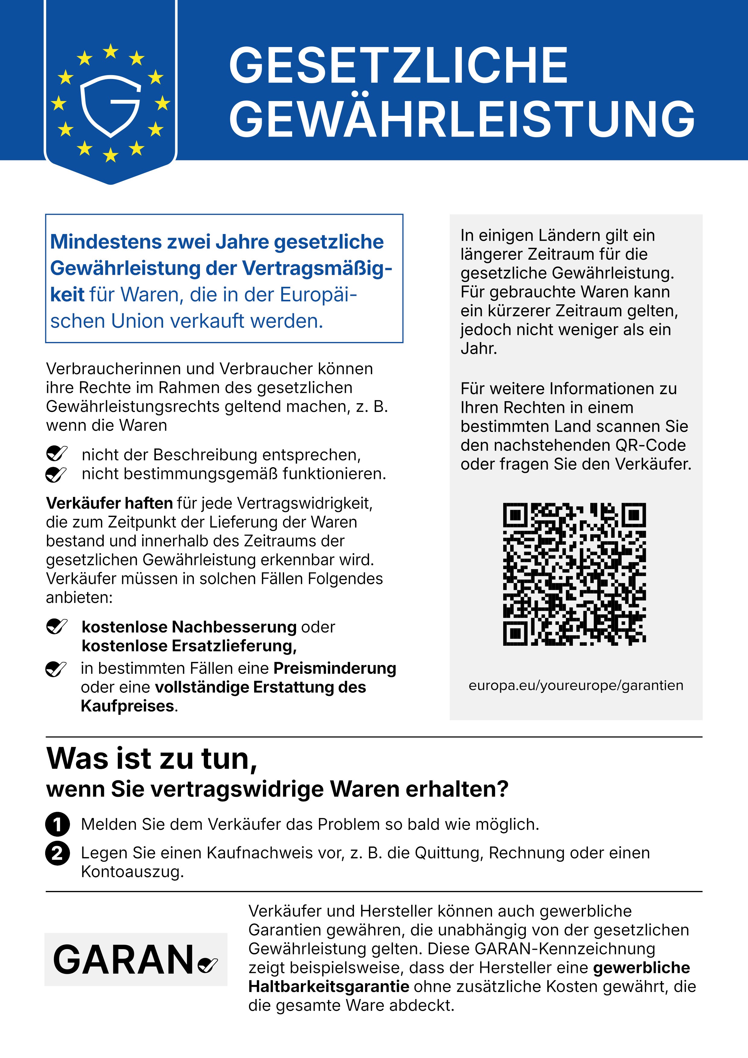 Legal Guarantee Notice
